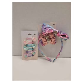 Unicorn Print Headband with clips item