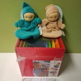 Natural Pod Rainbow Stacking Boxes + 2 dolls item