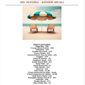 Beach Bash Gift Basket (Ms. Alegria's Kinder Class) item