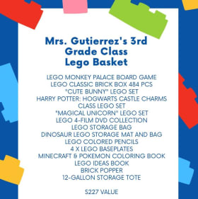 Lego Basket (Ms. Gutierrez's 3rd Grade Class) item