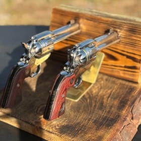 Memorial "Live A Little" Ruger Pistols, Display & Knife item