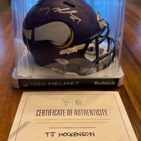 MN Vikings TJ Hockenson Mini Helmet item