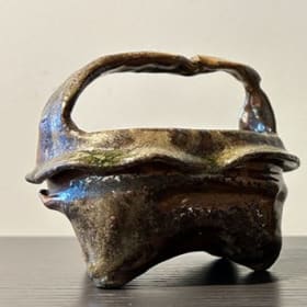 Benevolent Basket and Bowl – Ceramic Art by Janis Medina item