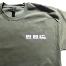 Green Unisex Adult Crewneck—Large item