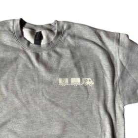 Gray Unisex Adult Crewneck—Large item