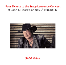 4 Tickets to the Tracy Lawrence Concert at John T. Floore's item