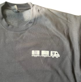 Black Unisex Adult Crewneck—Large item