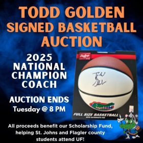 Todd Golden Signed Gator Basketball item