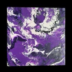 AVAILABLE Pour Art on wood 1 item