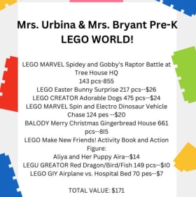 Lego Basket (Mrs. Urbina & Mrs. Bryant's Pre-K Classes) item