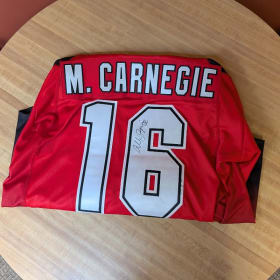 Calgary Roughnecks Jersey signed by Mike Carnegie item