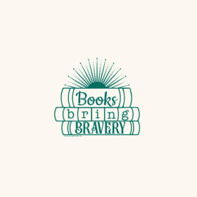 Books Bring Bravery- Square Cotton Canvas Tote item