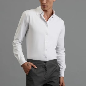 Size XXL Stretch Knit Oxford Shirt- White item