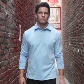 Size XL Rugby Pullover Shirt- Sky Blue item