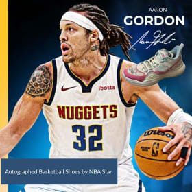 2-08 Autographed Shoes by NBA's Aaron Gordon - Valued $500 item