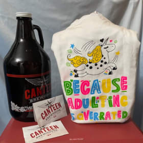 49. Canteen Gift Cards, Growler, Shirt item