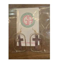 Grace Anne and Company earrings- Gold and silver cross #2 item