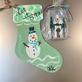 AEK Holiday Stocking and Church Painting Set item