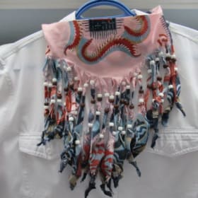 Decorative Multi-Coloured Fringe Necktie item