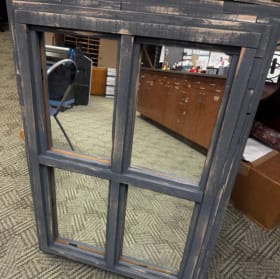 Handmade wood window pane mirror - Bob Beaver item