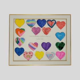 Framed Hearts item