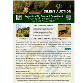 Big Game & Dove Hunting Trip at Amakela Argentina item