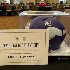 MEKHI BLACKMON Mini Signed Helmet item