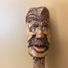 Hand carved walking stick - $150 value item