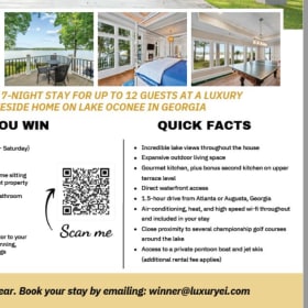 AN 8-DAY / 7-NIGHT STAY FOR UP TO 12 GUESTS AT A LUXURY LAKE item