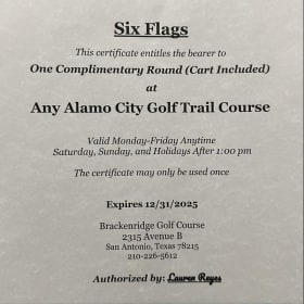 Two Rounds of Golf at any Alamo Golf Course (2 of 2) item