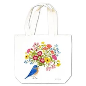 Bluebird with Bouquet Gift Tote item