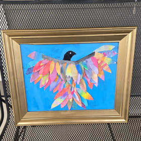 #130 Second Grade Class Art Colorful Bird item