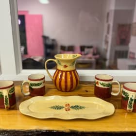 Gail Pittman Set - Pitcher, Serving Tray and mugs item