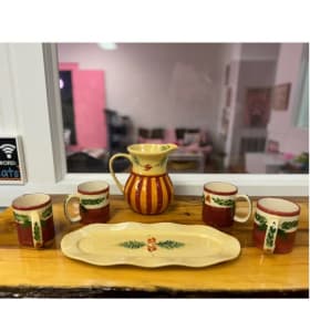 Gail Pittman Set - Pitcher, Serving Tray and mugs item