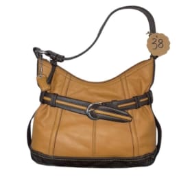 #38 Clarks Light Brown Buckle Bag item