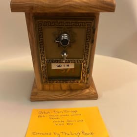 Handmade wooden bank item