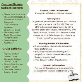 29 - Custom Cheesecake item