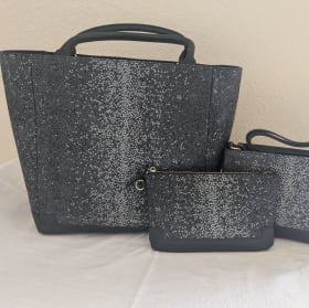9 - Stingray Leather Handbag Set - (3 piece) item