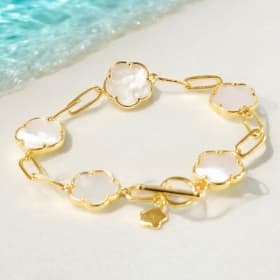 Elegant Mother-of-Pearl Bracelet-Yellow Gold item