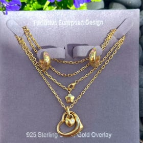 Hearts in Harmony Necklace & Earrings in Yellow Gold item