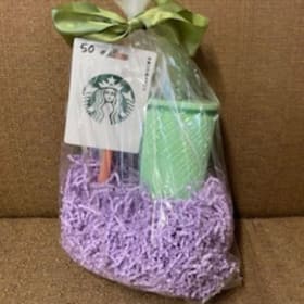 Starbucks Gift Card and Green Cup item