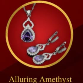 Alluring Amethyst Set Gemstone & Diamond Simulate item