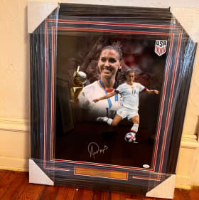 Signed Alex Morgan Action Photo, Professionally Framed item