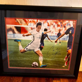 Signed Carli Lloyd Action Photo, Professionally Framed item