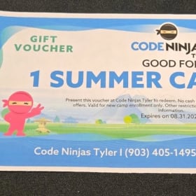 1 Summer Camp Week at Code Ninjas, Tyler TX (1 of 1) item
