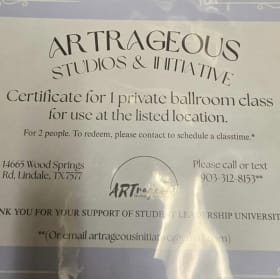 Artrageous Studios: Private Ballroom Lesson for Two item