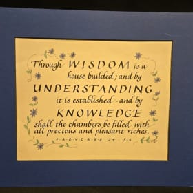 Proverbs Hand Written Calligraphy in Matte item