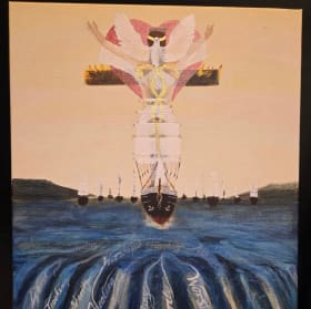 Sailing by Faith Painting, 20 in x 16 in item