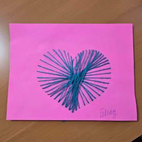 String Art Heart - made by girl member item
