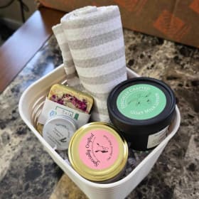 Gift Basket (1) - Striped Towel item